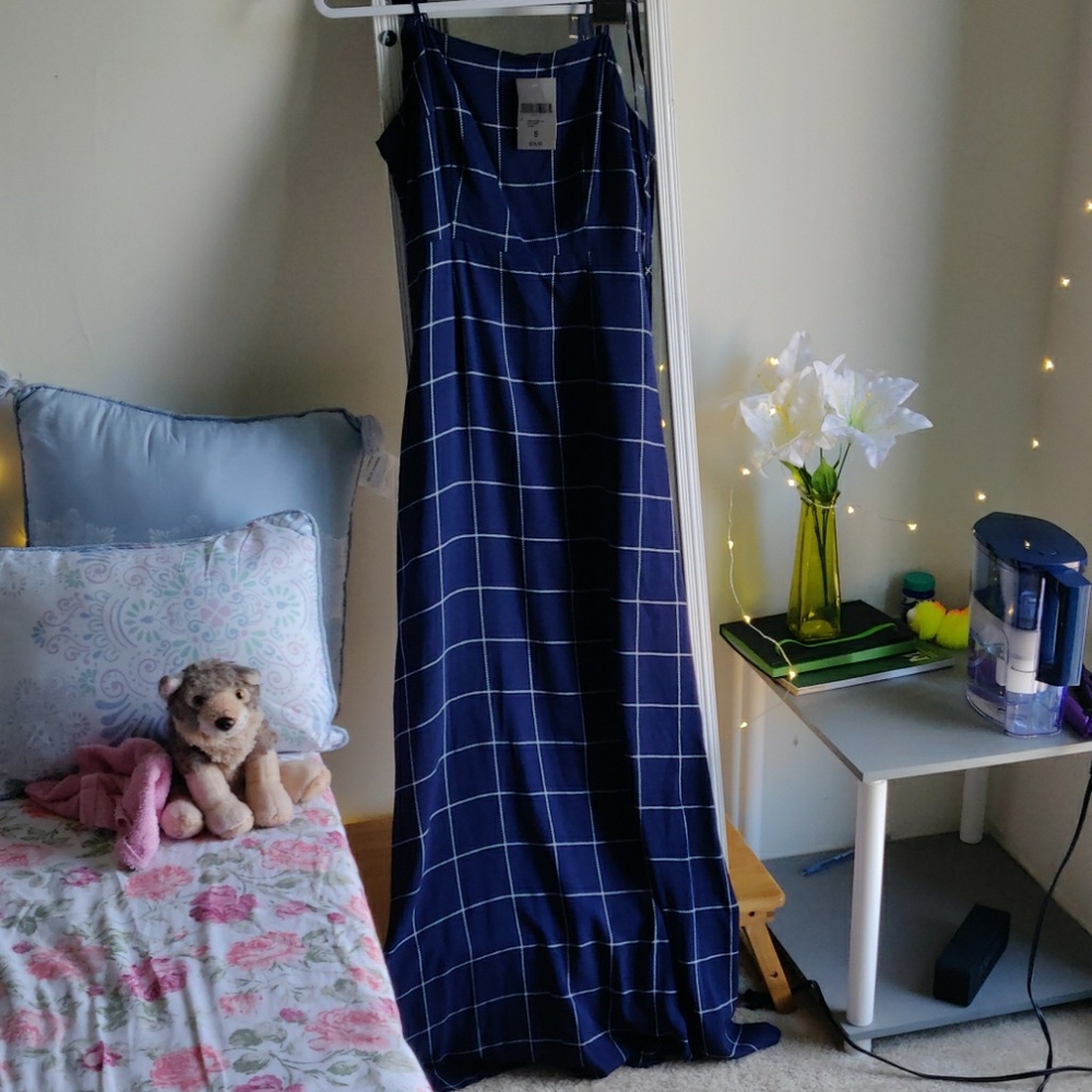 Navy blue maxi dress